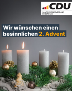 Wir wünschen einen besinnlichen 2. Advent